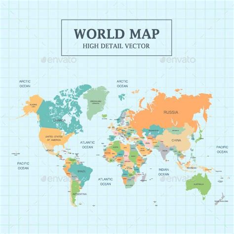 World Map Full Color World Map Map Holiday Vectors