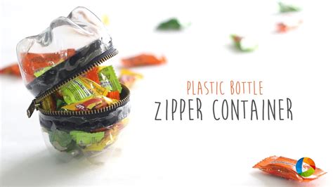 Diy Plastic Bottle Zipper Container Youtube