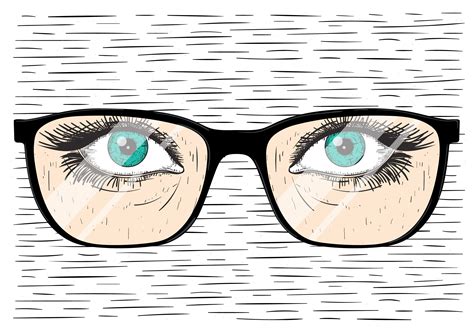 Vector Hand Drawn Glasses With Eye 183797 Vector Art At Vecteezy