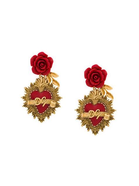 Dolce And Gabbana Sacred Heart Earrings Dolce And Gabbana Sacred Heart