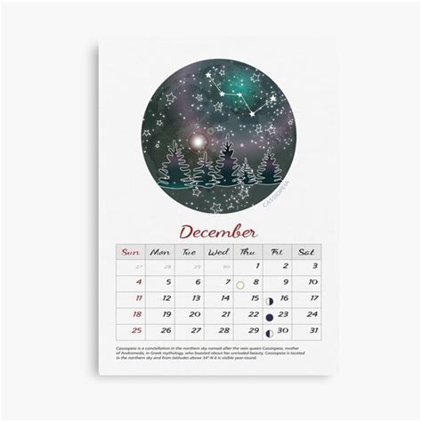 December 2022 Calendar Moon Phase Calendar 2022 Constellation