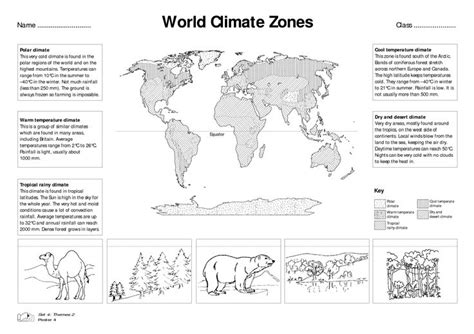 So no rain for you, but it is quite windy and the. 5 Best Images of Climate Zone Worksheets - World Climate ...