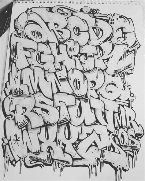 Graffiti Alphabet By Mrioes Graffiti Lettering Alphabet Graffiti