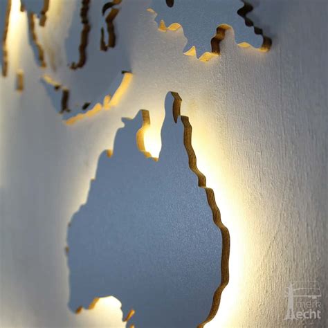 Von hand bemalt und somit ein einzigartiges kunstwerk. Weltkarte Wandbild Beleuchtet : Weltkarte Als Indirekte ...
