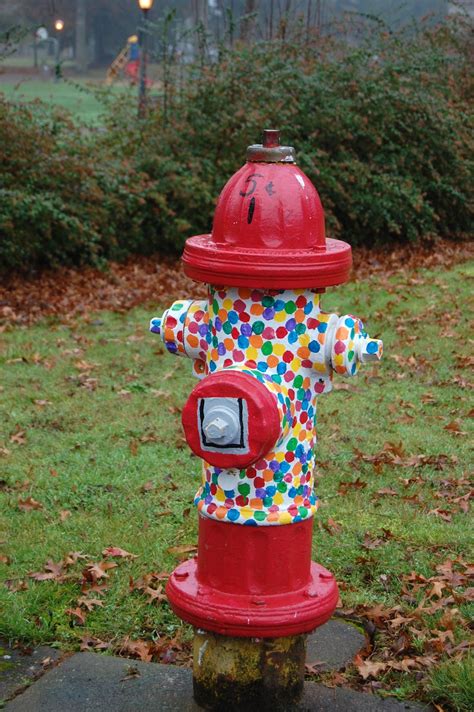 Temporary Waffle Painted Fire Hydrants