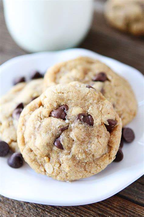 Whole Wheat Oatmeal Chocolate Chip Cookies Made With Coconut Oil