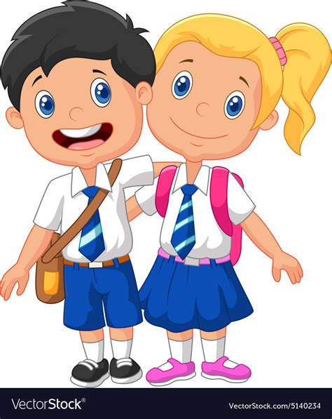 Cartoon School Children Royalty Free Vector Image
