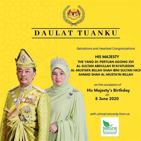 Jun 07, 2021 · kuala lumpur (june 7): Wishing His Majesty Yang di-Pertuan... - Natural Wellness ...