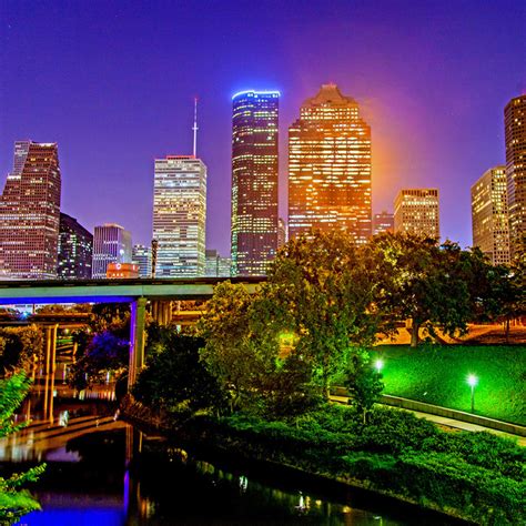 Houstons Skyline At Night
