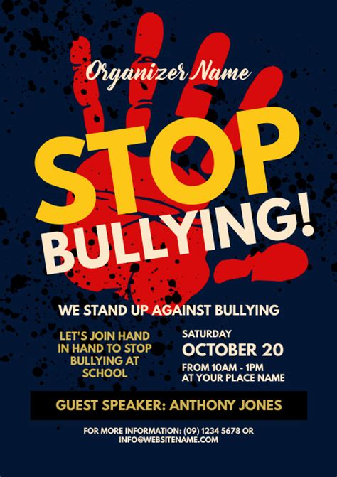 Copy Of Stop Bullying Flyer Postermywall