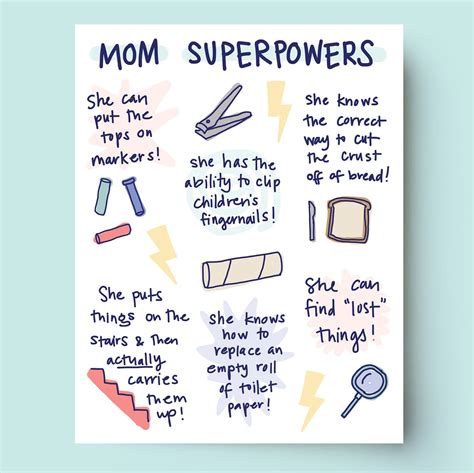 mom superpowers card mom card card for mom etsy