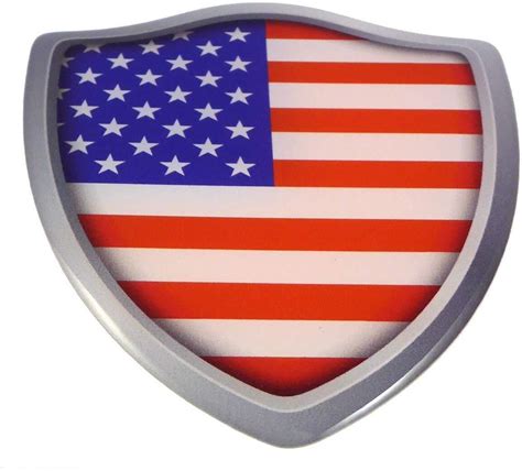 Usa American Flag Shield Domed Decal 3d Look Edge Emblem Resin Etsy