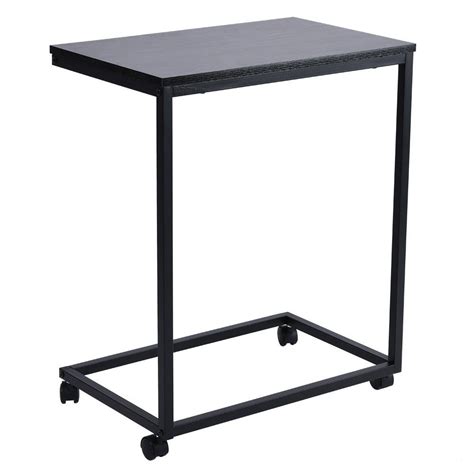 Accent your living room with a coffee, console, sofa or end table. Rolling Accent Sofa Couch Side Table, Black, LivEditor in ...