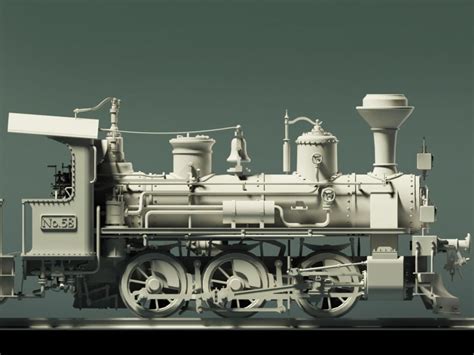 European Steam Locomotive Train Engine 3d Model Cgtrader
