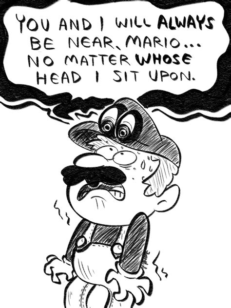 Furrybooru Animate Inanimate Cappy Mario Clothed Clothing Dialogue English Text Facial