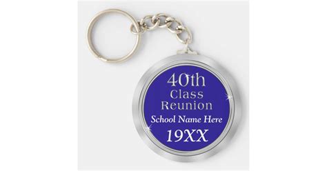 Personalized 40th Class Reunion Ts Your Colors Keychain