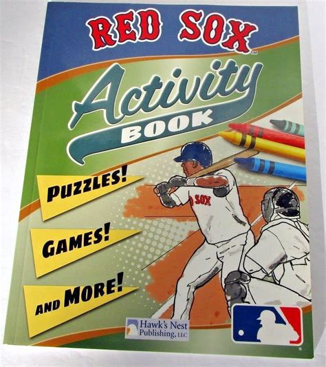 Boston Red Sox Activity Book Hawks Nest Mlb Puzzles Games Coloring And
