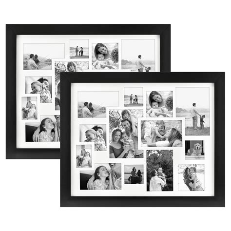 Mcs Set Of Two 16 X 20 Black Collage Matted Photo Frames