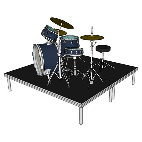 Drum Riser Portable Stage Deck Platform 2m X 2m With