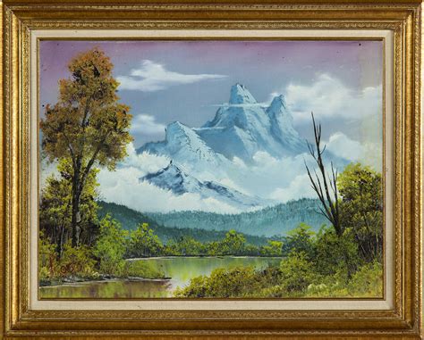 Bob Ross Bob Ross Towering Peaks Signed Original Painting