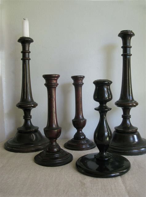 Object Of The Day Turned Wood Candlesticks