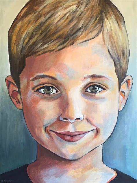 Custom Kids Portrait in acrylic on canvas Portrait Painting | Etsy | Portrait painting, Portrait ...