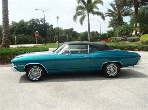 Seller Of Classic Cars 1968 Chevrolet Chevelle Teal Blue Metallicblack