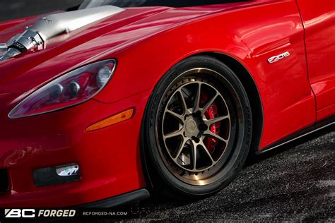 Chevrolet Corvette C6 Z06 Red Bc Forged Le10 Wheel Front