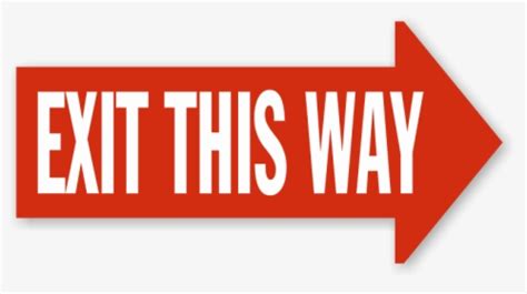 Exit This Way Right Arrow Floor Sign Sku Exit This Way Sign Hd Png