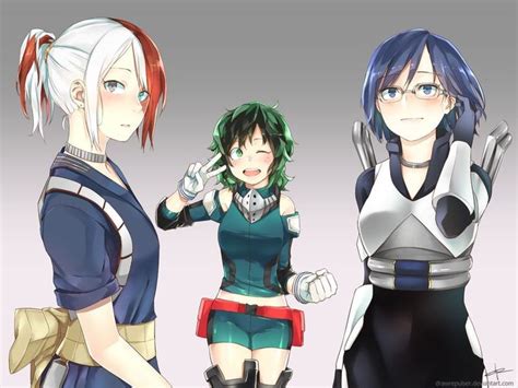 Genderbend Bnha Todoroki Deku Iida By Ivan Ordinario On Deviantart