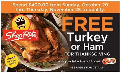 Through november 26th, shoprite shoppers can get a free frozen shoprite all natural frozen turkey (any size up to 21 lbs.) Thanksgiving Turkey Sales and Offers 2019 - My Momma Taught Me