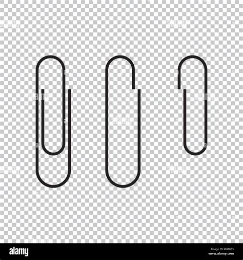 Paper Clip Icon Vector Illustration Isolated Paper Clips Icons On