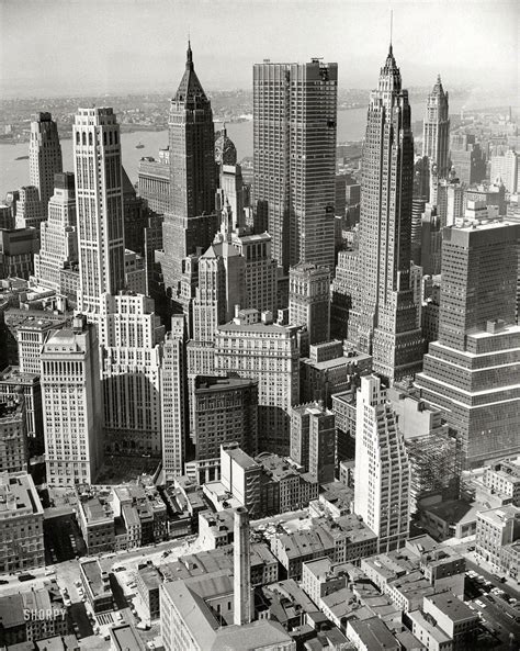 April 15 1960 New York City Skyline Aerial View Of Financial