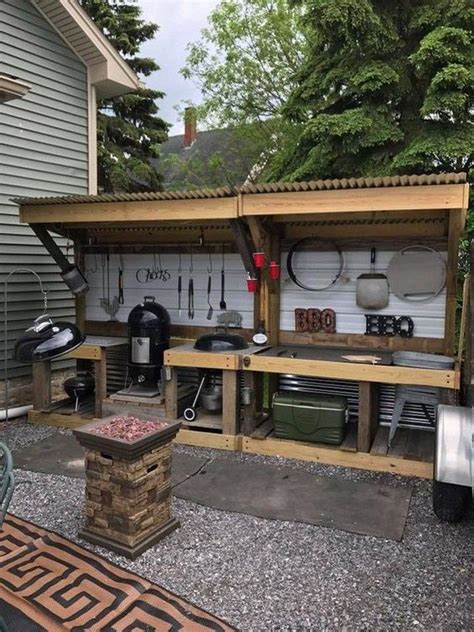 10 Amazing Diy Grill And Bbq Island Plans In 2020 Outdoor Grill Station Bbq Shed Backyard