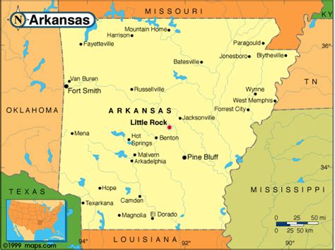 Arkansas Map Of Cities Map Of Western Hemisphere