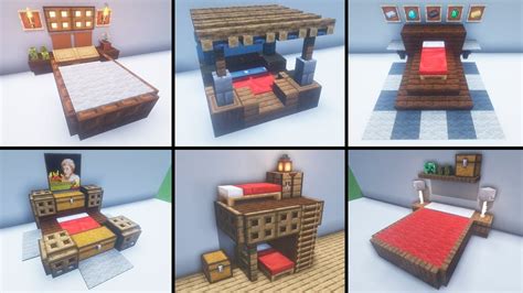 Ideas Para Camas En Minecraft Diseños Minecraft Minecraft Proyectos