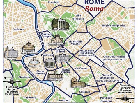 Mapa Turistico De Roma Mapa De Roma Mapa Turistico De Roma Roma Images