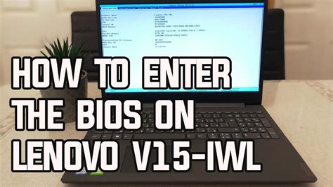 How To Enter The Bios On Lenovo V15 Iwl Youtube