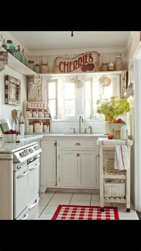 Small Cute Kitchen From Shabby Chic Country Kitchen