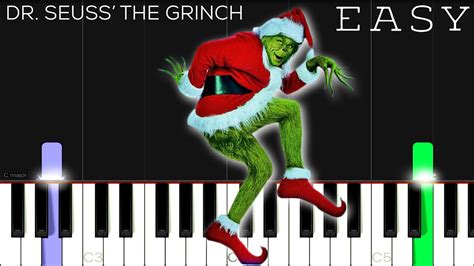 The Grinch Youre A Mean One Mr Grinch Easy Piano Tutorial
