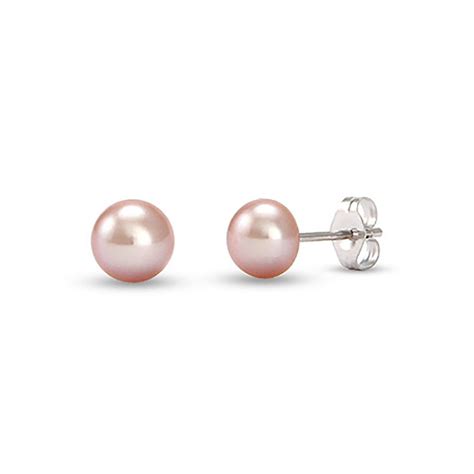 6mm Pink Freshwater Pearl Stud Earrings Eves Addiction®