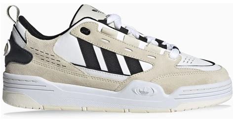 Adidas Originals Leather Adi2000 Low Top Sneaker Beigeblack In White