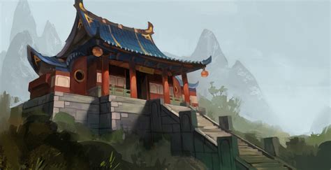 Artstation Chinese Temple Concept