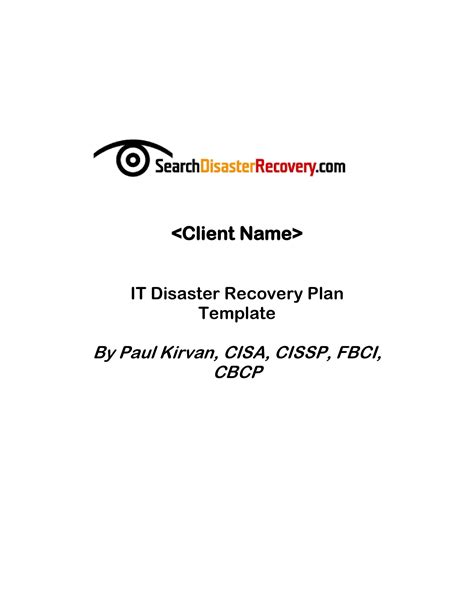 52 Effective Disaster Recovery Plan Templates Drp Templatelab
