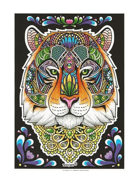 Coloriage Mandala Tigre