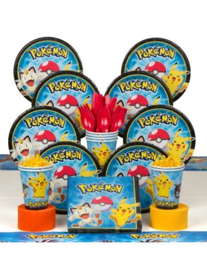 Pokemon Birthday Party Birthday Party Deluxe Tableware Kit Serves 8