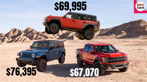 Pricing 2022 Ford Bronco Raptor Vs F 150 Raptor Vs Jeep Wrangler
