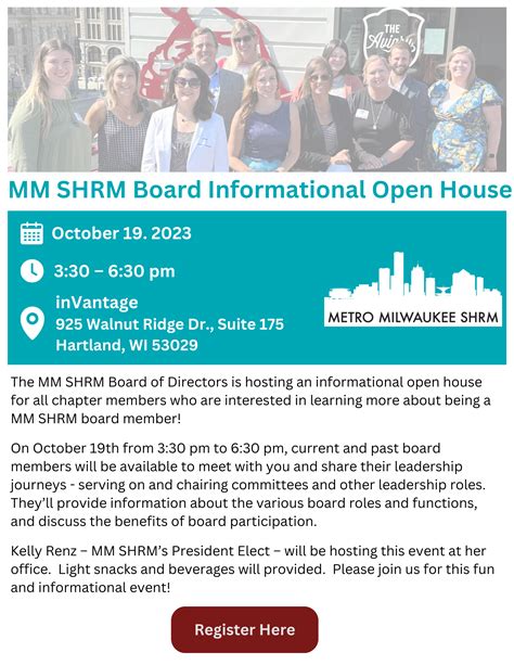 Metro Milwaukee Shrm Mm Shrm Board Informational Open House