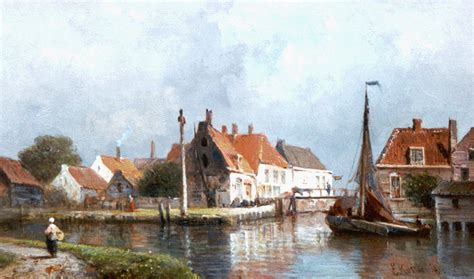 Everhardus Koster Paintings Prev For Sale A View Of Spaarndam