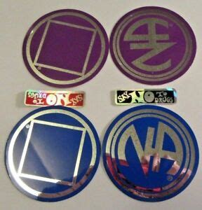 Narcotics Anonymous NA Logo Decal Round Window Bumper Sticker Purple